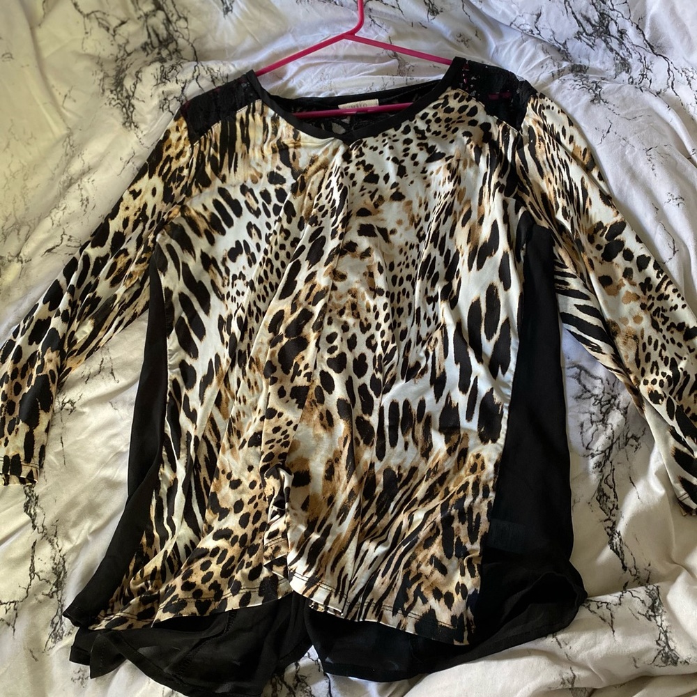 Halo cheetah blouse